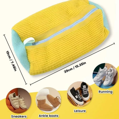 1/4PCS Shoe Washing Bag Washing Machine Laundry Bags with Zipper Closure Shoes Cleaning Bag Shoes Laundry Fluffy Fibers Sneaker